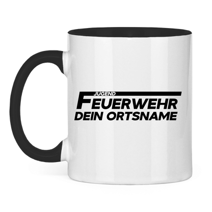 Tasse zweifarbig - Jugendfeuerwehr [Personalisierbar]