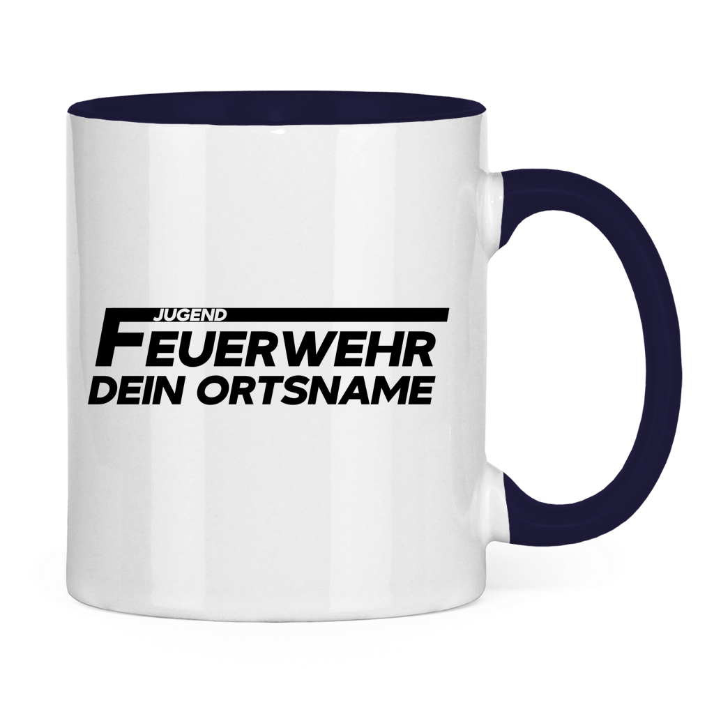Tasse zweifarbig - Jugendfeuerwehr [Personalisierbar]