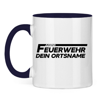 Tasse zweifarbig - Jugendfeuerwehr [Personalisierbar]