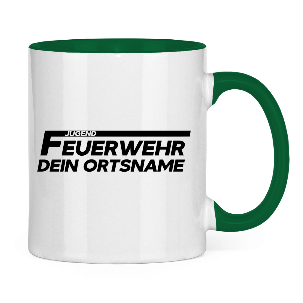 Tasse zweifarbig - Jugendfeuerwehr [Personalisierbar]