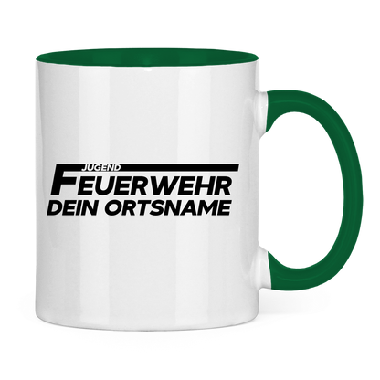 Tasse zweifarbig - Jugendfeuerwehr [Personalisierbar]