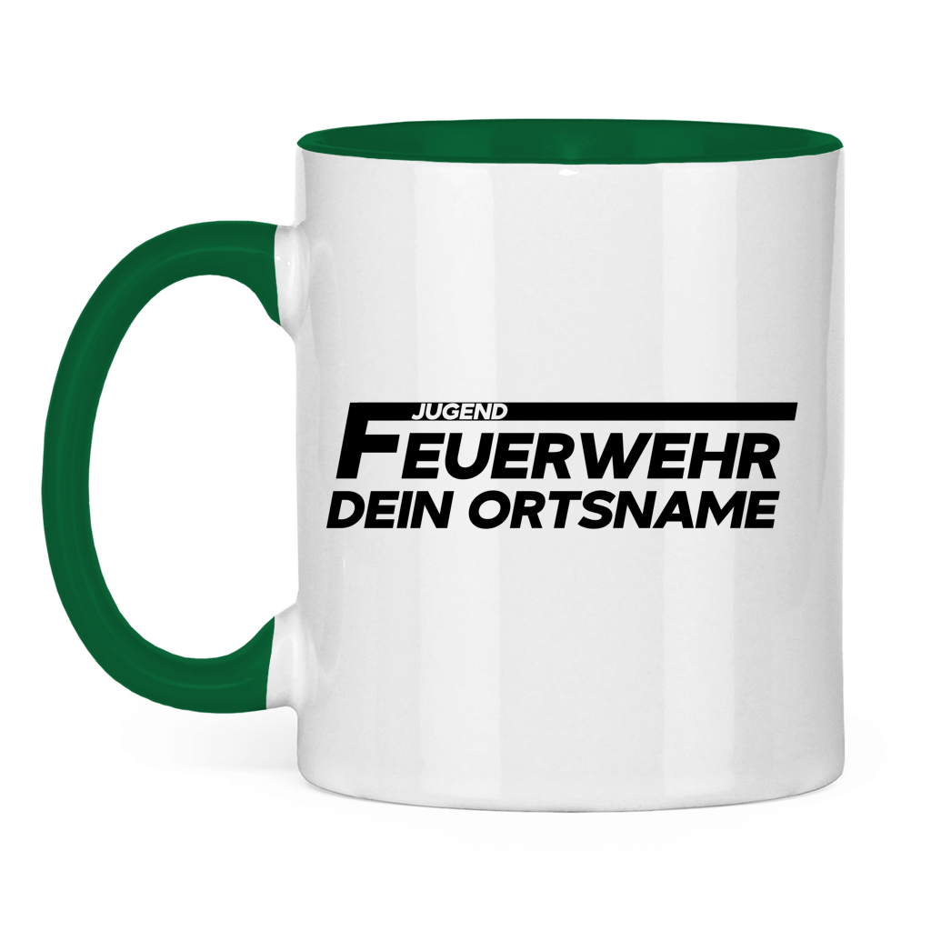 Tasse zweifarbig - Jugendfeuerwehr [Personalisierbar]