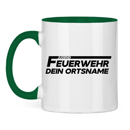 Tasse zweifarbig - Jugendfeuerwehr [Personalisierbar]