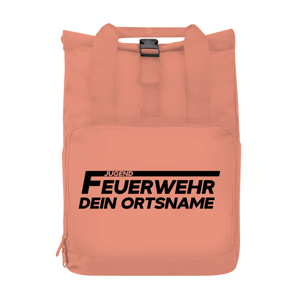 Rucksack mit Seitentasche - Jugendfeuerwehr [Personalisierbar]