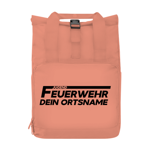 Rucksack mit Seitentasche - Jugendfeuerwehr [Personalisierbar]