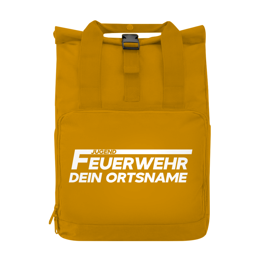 Rucksack mit Seitentasche - Jugendfeuerwehr [Personalisierbar]