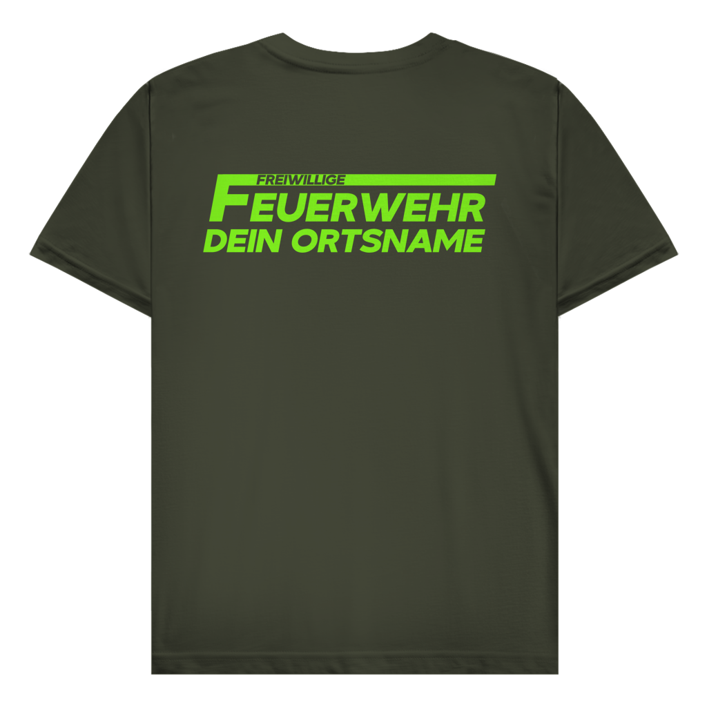 Herren T-Shirt - Freiwillige Feuerwehr Grün [Personalisierbar]