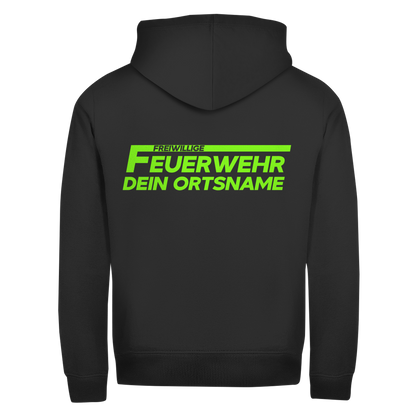 Unisex Zipper Hoodie - Freiwillige Feuerwehr Grün [Personalisierbar]