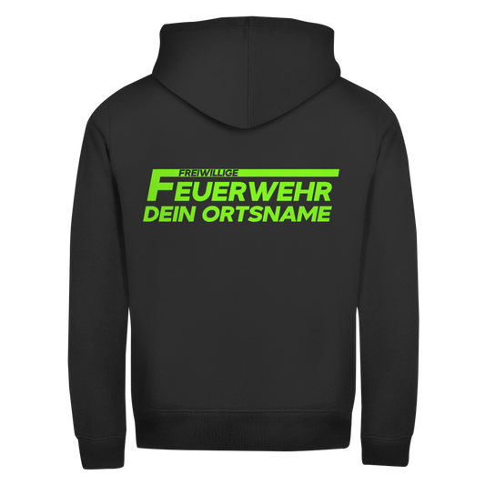 Unisex Zipper Hoodie - Freiwillige Feuerwehr Grün [Personalisierbar]