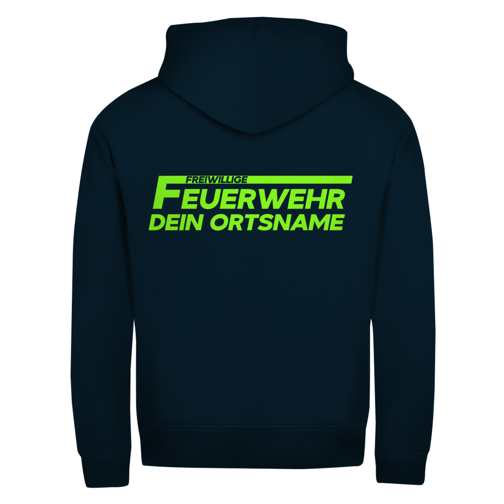 Unisex Zipper Hoodie - Freiwillige Feuerwehr Grün [Personalisierbar]