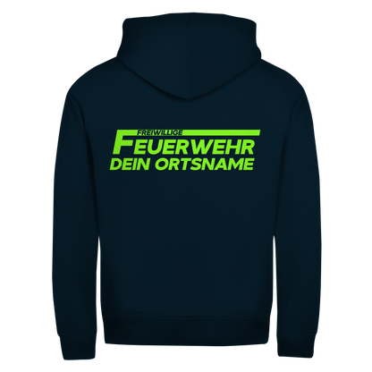 Unisex Zipper Hoodie - Freiwillige Feuerwehr Grün [Personalisierbar]