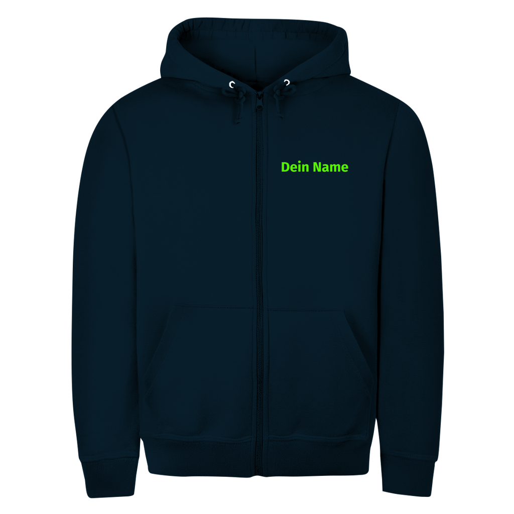 Unisex Zipper Hoodie - Freiwillige Feuerwehr Grün [Personalisierbar]