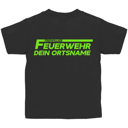 Kinder T-Shirt - Freiwillige Feuerwehr Grün [Personalisierbar]