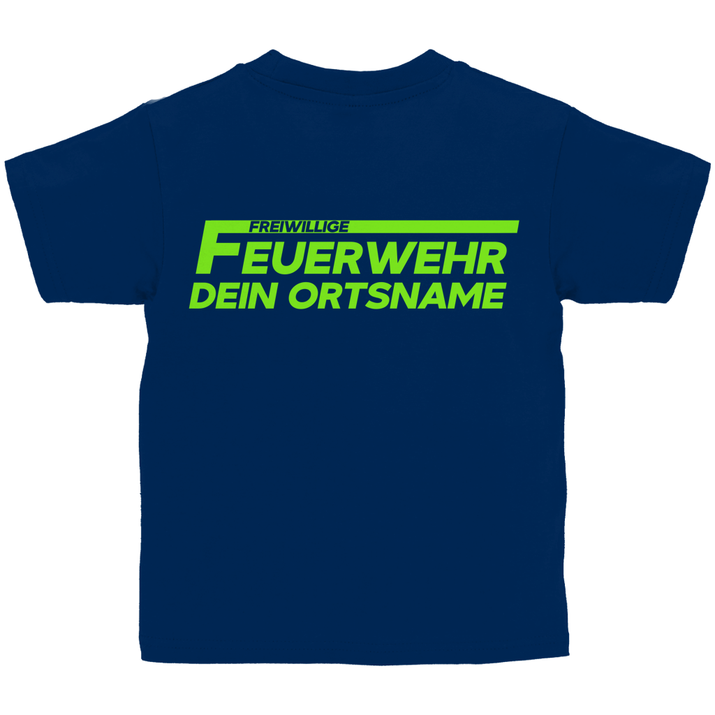 Kinder T-Shirt - Freiwillige Feuerwehr Grün [Personalisierbar]