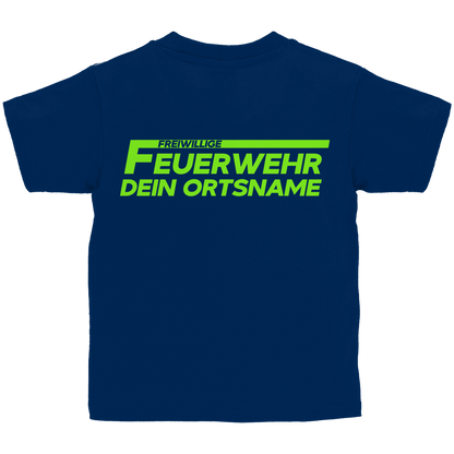 Kinder T-Shirt - Freiwillige Feuerwehr Grün [Personalisierbar]