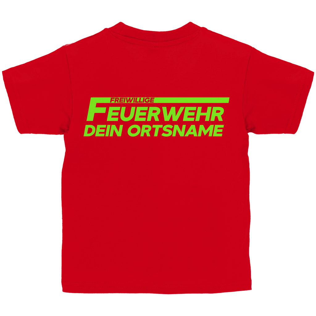 Kinder T-Shirt - Freiwillige Feuerwehr Grün [Personalisierbar]