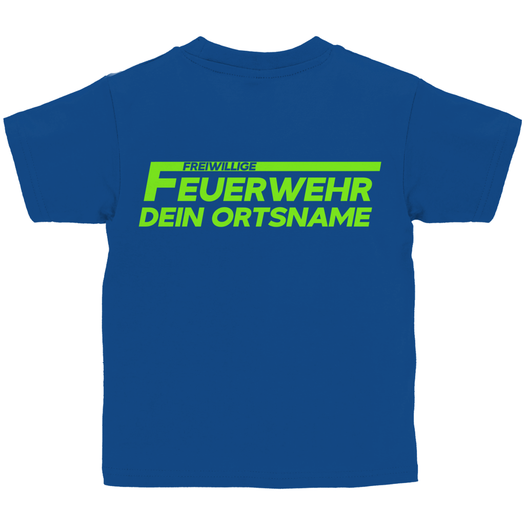 Kinder T-Shirt - Freiwillige Feuerwehr Grün [Personalisierbar]