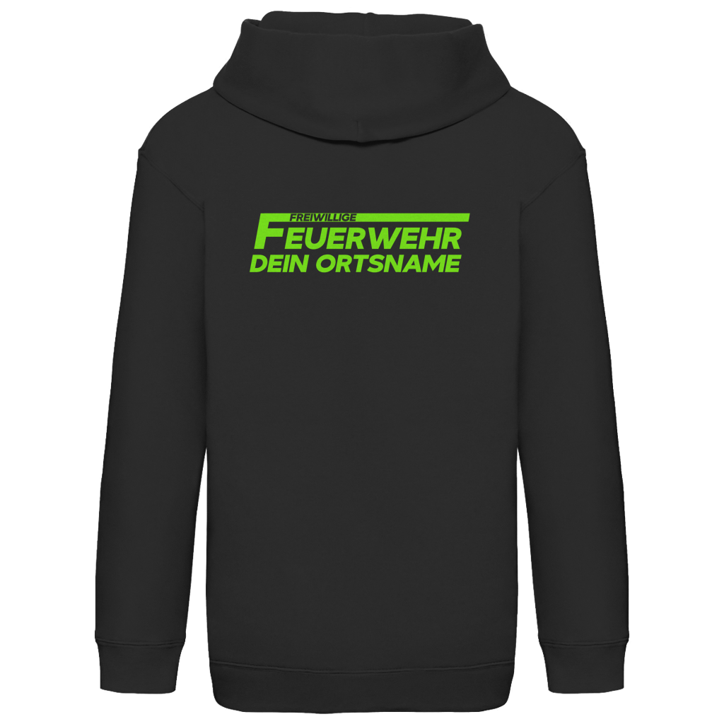 Kinder Hoodie - Freiwillige Feuerwehr Grün [Personalisierbar]