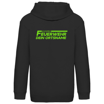 Kinder Hoodie - Freiwillige Feuerwehr Grün [Personalisierbar]