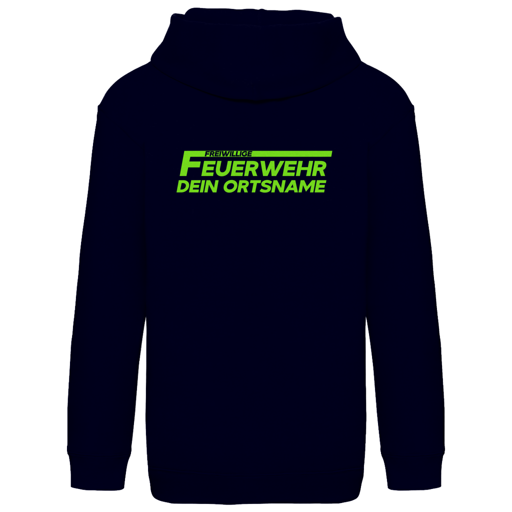 Kinder Hoodie - Freiwillige Feuerwehr Grün [Personalisierbar]