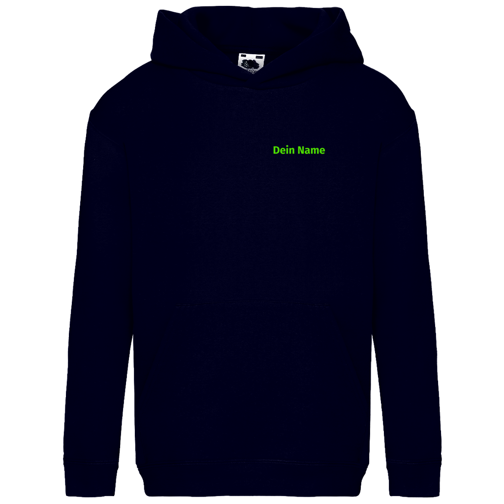 Kinder Hoodie - Freiwillige Feuerwehr Grün [Personalisierbar]