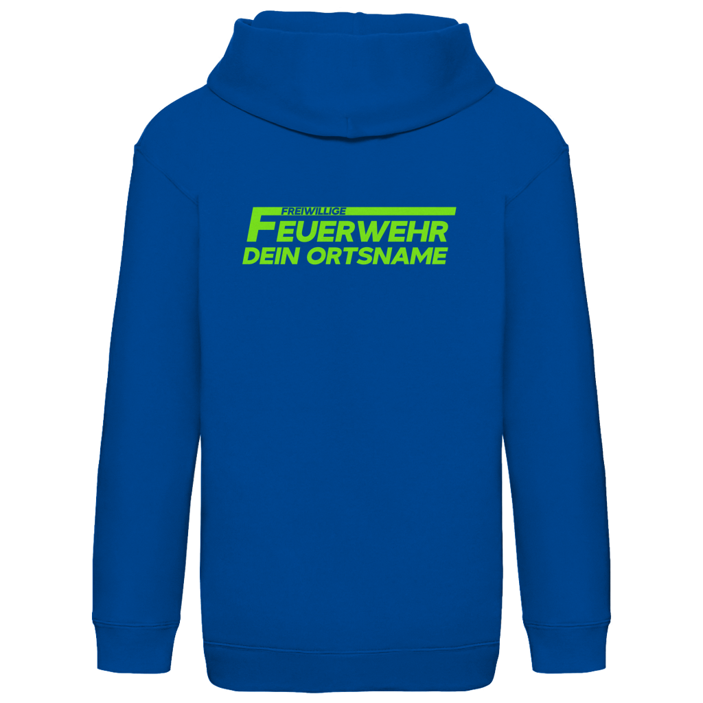 Kinder Hoodie - Freiwillige Feuerwehr Grün [Personalisierbar]