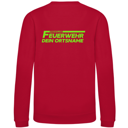 Kinder Sweatshirt - Freiwillige Feuerwehr Grün [Personalisierbar]