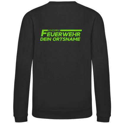 Kinder Sweatshirt - Freiwillige Feuerwehr Grün [Personalisierbar]