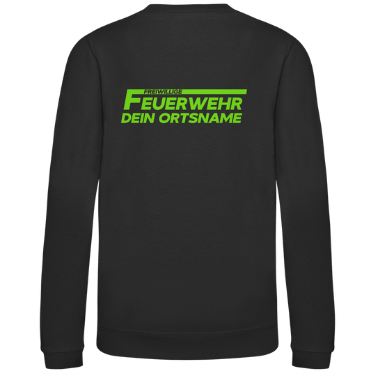 Kinder Sweatshirt - Freiwillige Feuerwehr Grün [Personalisierbar]