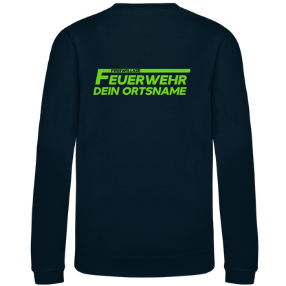 Kinder Sweatshirt - Freiwillige Feuerwehr Grün [Personalisierbar]