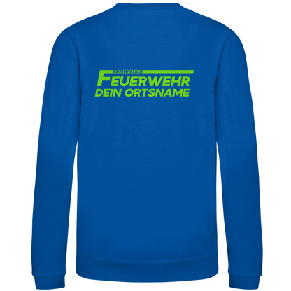 Kinder Sweatshirt - Freiwillige Feuerwehr Grün [Personalisierbar]