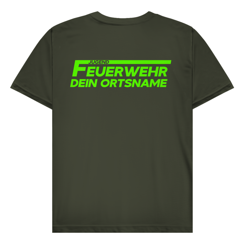 Herren T-Shirt - Jugendfeuerwehr Grün [Personalisierbar]