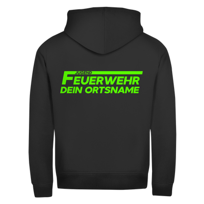 Unisex Zipper Hoodie - Jugendfeuerwehr Grün [Personalisierbar]