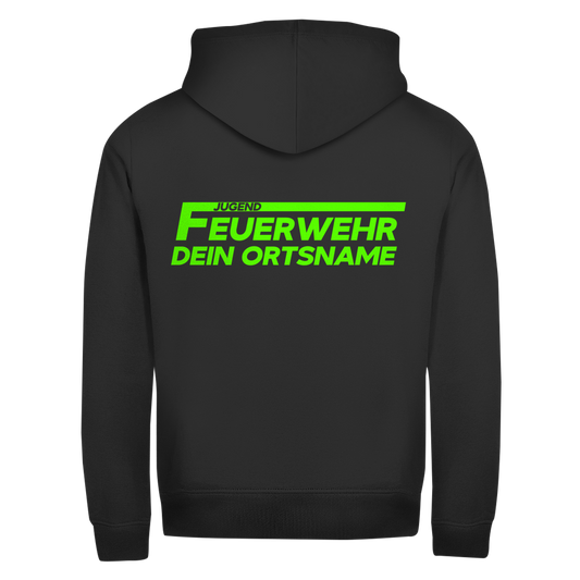 Unisex Zipper Hoodie - Jugendfeuerwehr Grün [Personalisierbar]