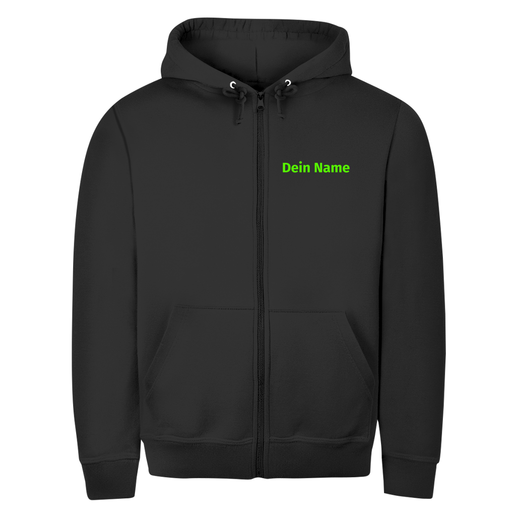 Unisex Zipper Hoodie - Jugendfeuerwehr Grün [Personalisierbar]