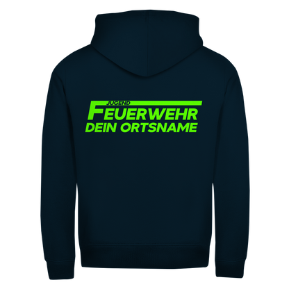 Unisex Zipper Hoodie - Jugendfeuerwehr Grün [Personalisierbar]