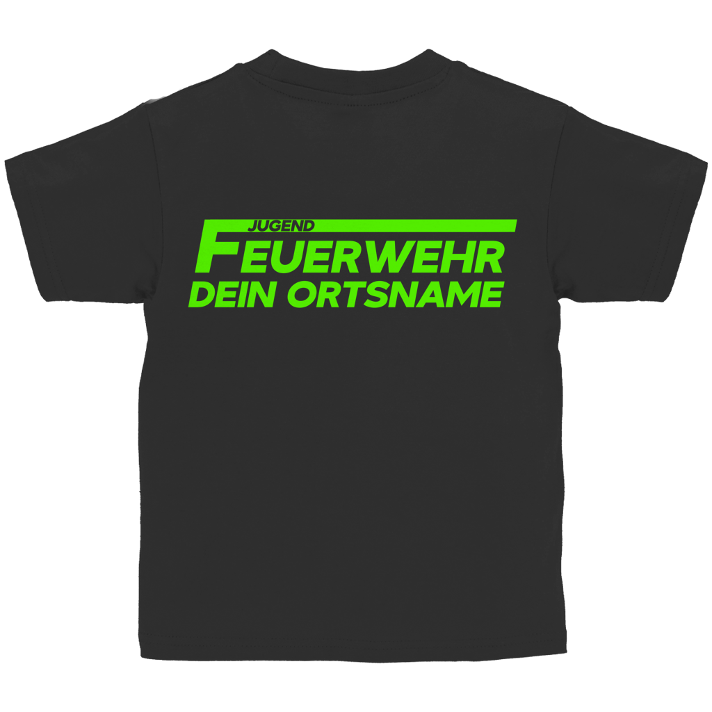 Kinder T-Shirt - Jugendfeuerwehr Grün [Personalisierbar]