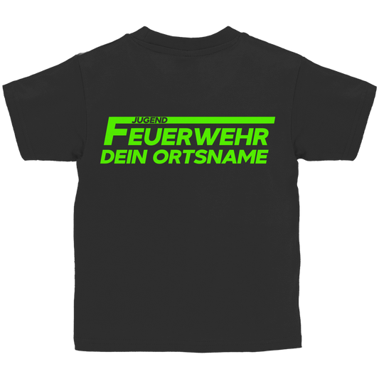 Kinder T-Shirt - Jugendfeuerwehr Grün [Personalisierbar]