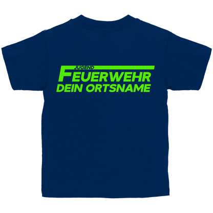 Kinder T-Shirt - Jugendfeuerwehr Grün [Personalisierbar]