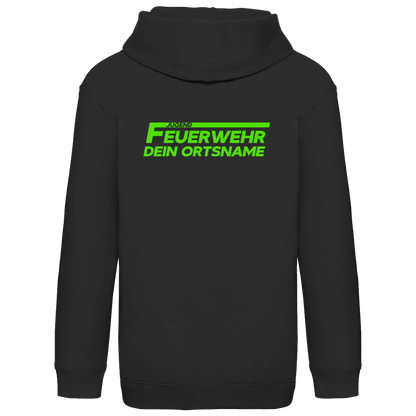 Kinder Hoodie - Jugendfeuerwehr Grün [Personalisierbar]