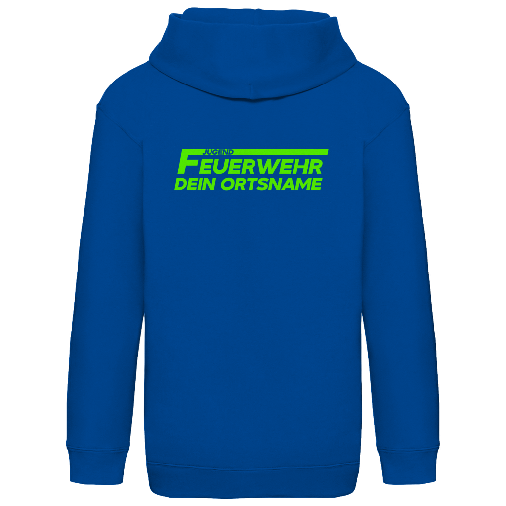 Kinder Hoodie - Jugendfeuerwehr Grün [Personalisierbar]
