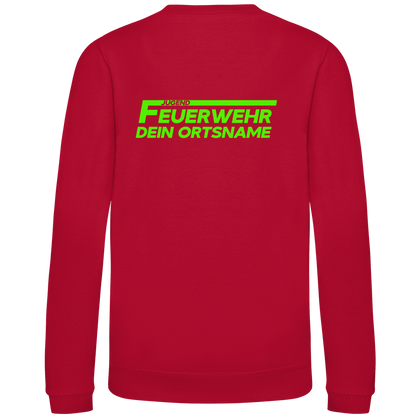 Kinder Sweatshirt - Jugendfeuerwehr Grün [Personalisierbar]