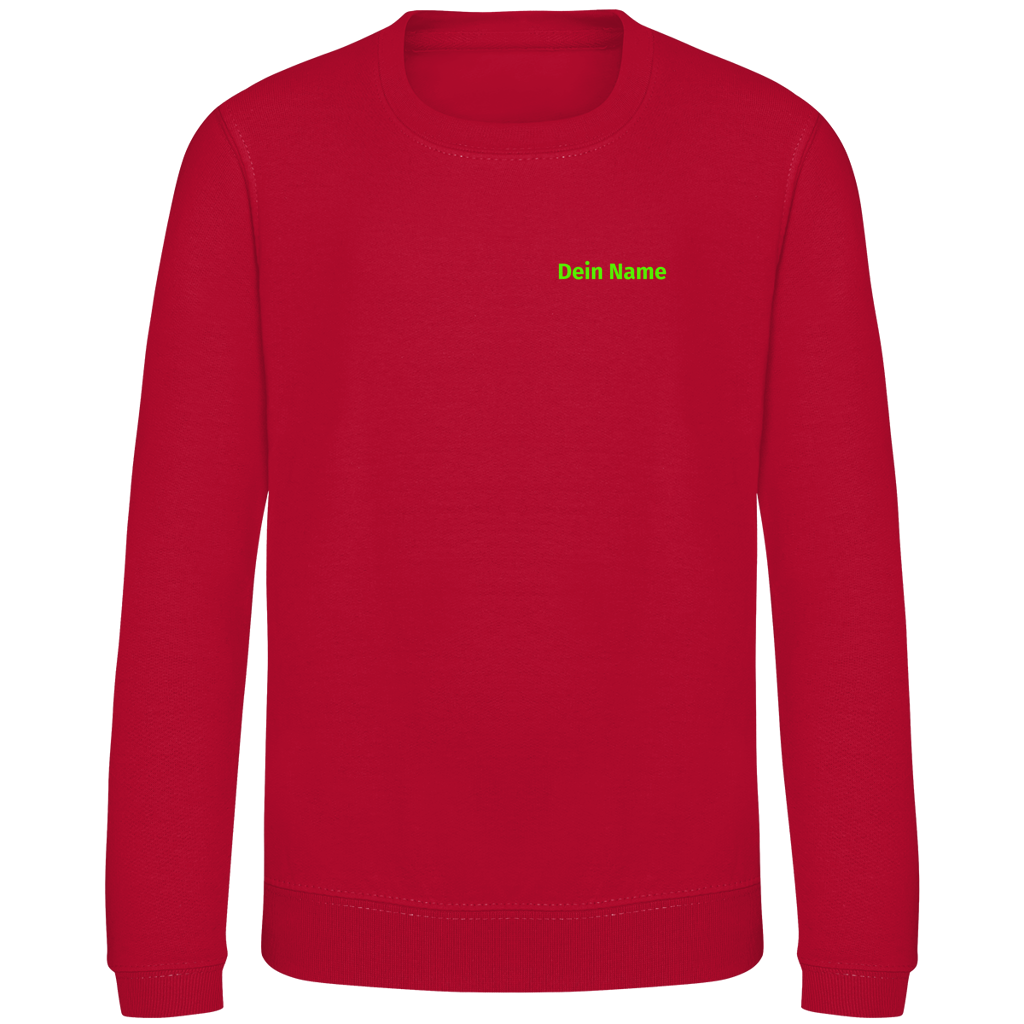 Kinder Sweatshirt - Jugendfeuerwehr Grün [Personalisierbar]