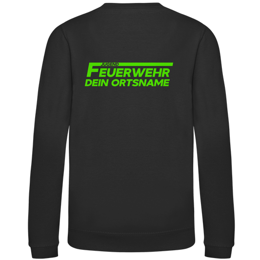 Kinder Sweatshirt - Jugendfeuerwehr Grün [Personalisierbar]
