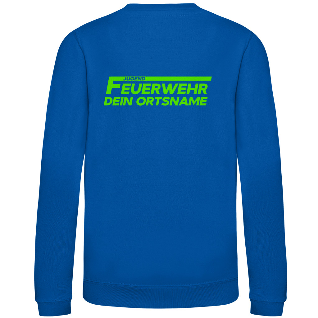 Kinder Sweatshirt - Jugendfeuerwehr Grün [Personalisierbar]