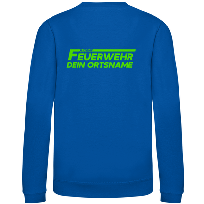 Kinder Sweatshirt - Jugendfeuerwehr Grün [Personalisierbar]
