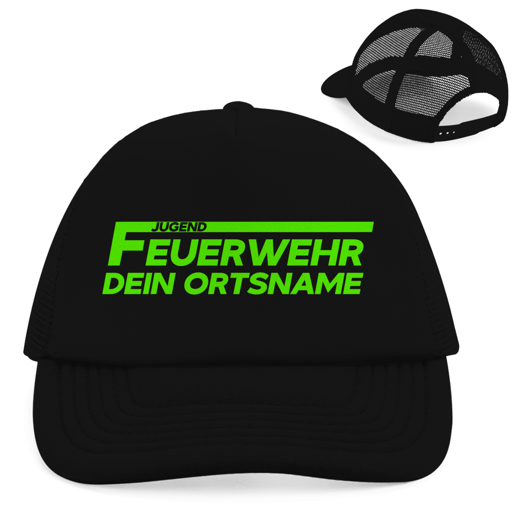 Retro Trucker Cap - Jugendfeuerwehr Grün [Personalisierbar]