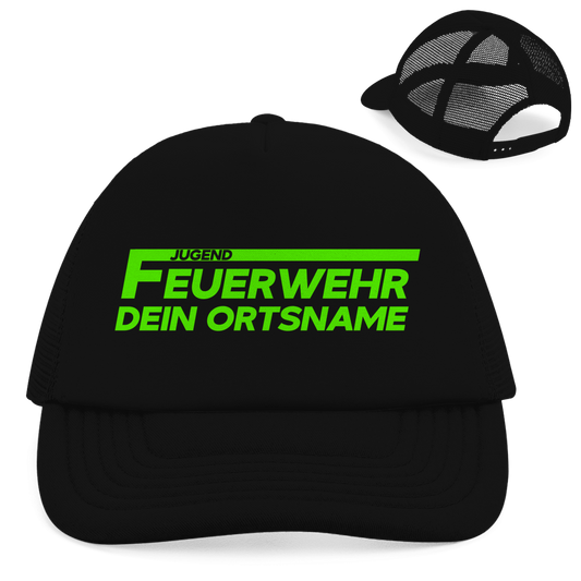 Retro Trucker Cap - Jugendfeuerwehr Grün [Personalisierbar]