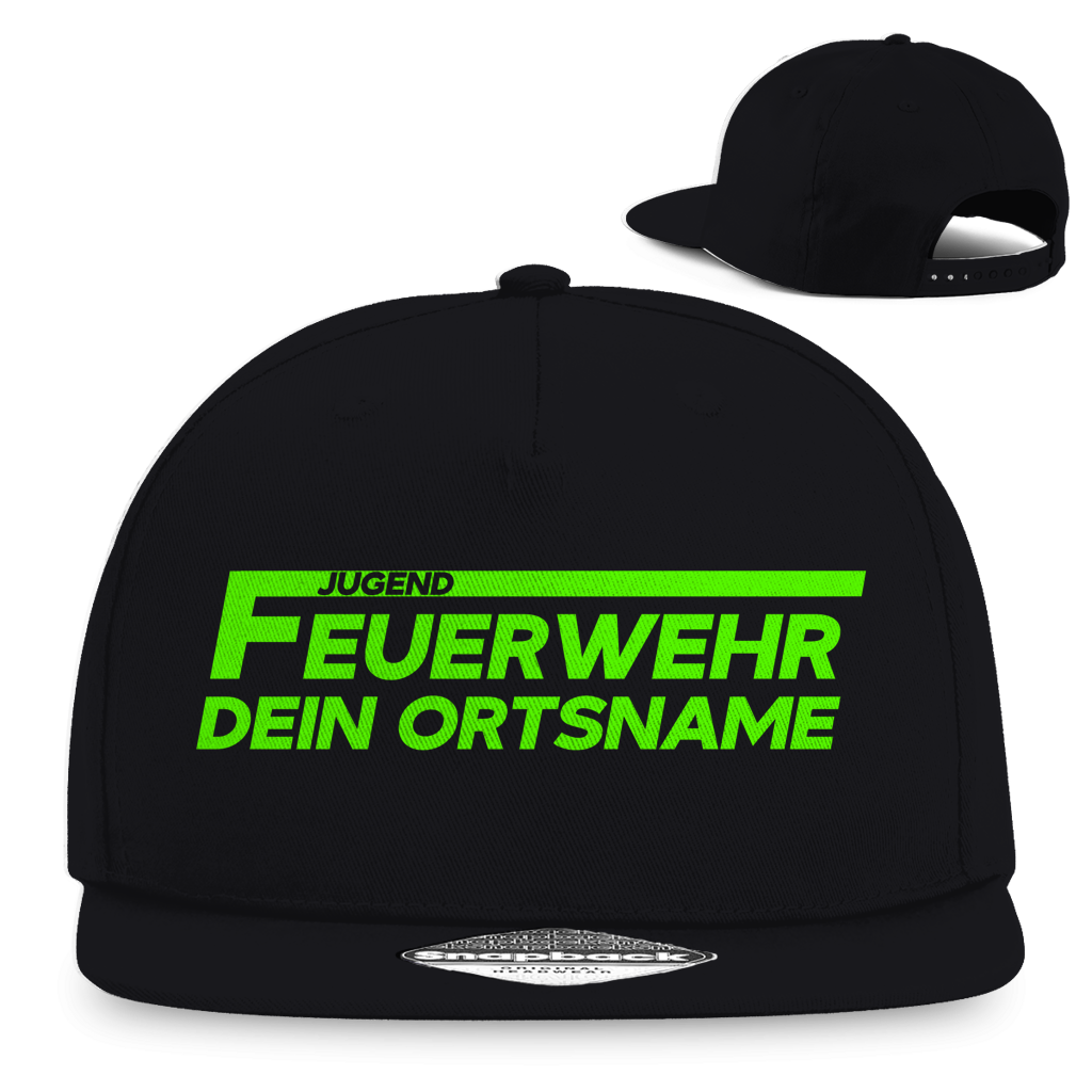 Snapback Rapper Cap - Jugendfeuerwehr Grün [Personalisierbar]