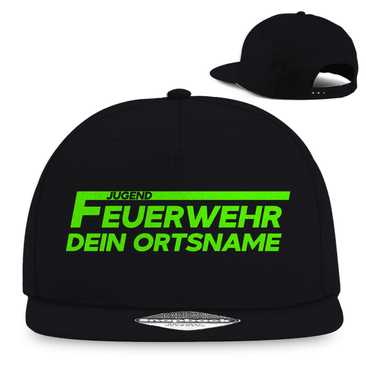 Snapback Rapper Cap - Jugendfeuerwehr Grün [Personalisierbar]